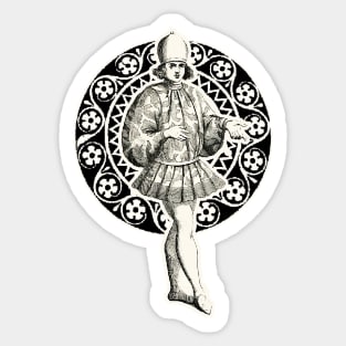 Venetian noble in sophisticated clothes Sticker